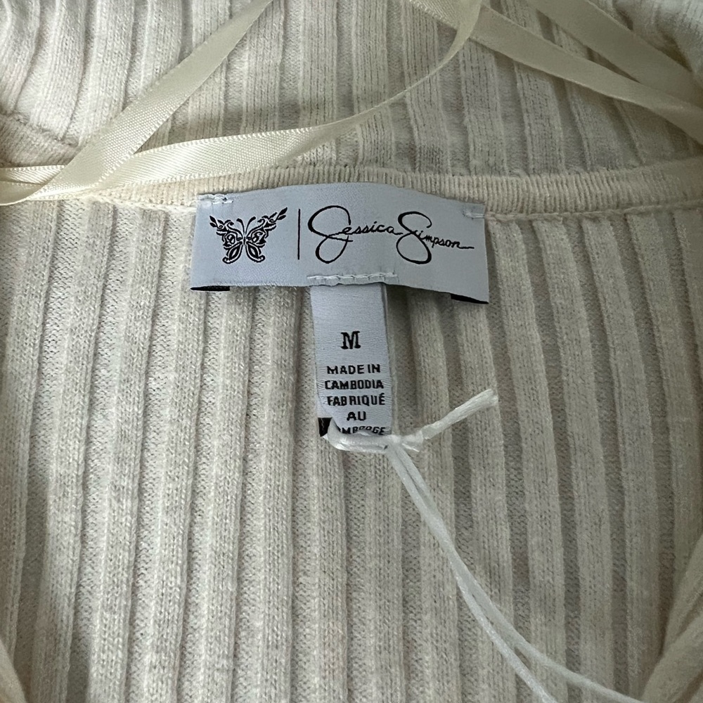 NWT Jessica Simpson Rib-Knit Button Down Sweater - Picture 3 of 11